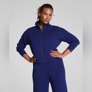 SPANX AirEssentials Track Jacket in Midnight Iris XS